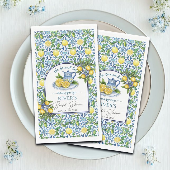 Sie fand ihr Haupt-Squeeze-Brautparty Serviette (Von Creator hochgeladen)