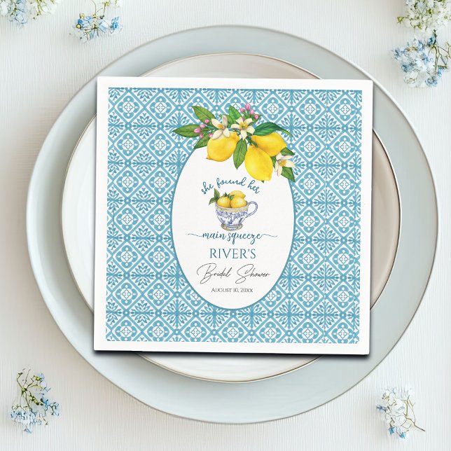 Sie fand ihr Haupt-Squeeze-Brautparty Serviette (Von Creator hochgeladen)