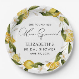 Sie fand ihr Haupt-Squeeze-Citrus-Brautparty Pappteller