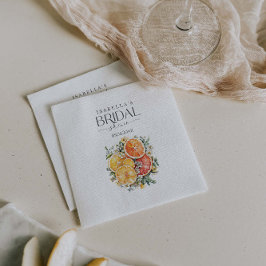 Sie fand ihr Haupt-Squeeze-Citrus-Brautparty Serviette