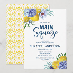 Sie fand ihr Haupt Squeeze Lemon Brautparty Einladung