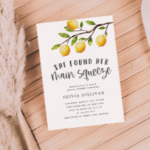 Sie fand ihr Haupt Squeeze Lemon Brautparty