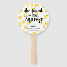 Sie fand ihr Haupt Squeeze Lemon Brautparty Fächer