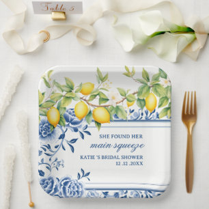 Sie fand ihr Haupt Squeeze Lemon Brautparty Pappteller