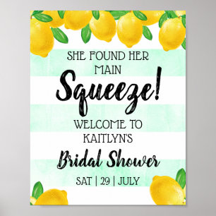 Sie fand ihr Haupt Squeeze Lemon Brautparty Poster