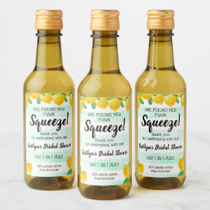 Sie fand ihr Haupt Squeeze Lemon Brautparty Weinetikett