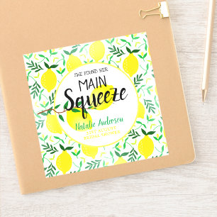 Sie fand ihr Haupt-Squeeze-Lemons-Brautparty Aufkleber