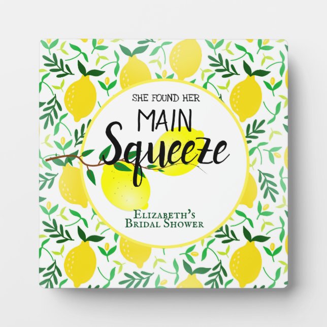 Sie fand ihr Haupt-Squeeze-Lemons-Brautparty Fotoplatte (Vorderseite)