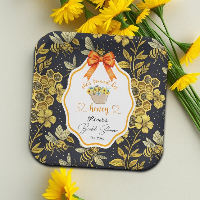 Sie fand ihr Honey-Brautparty Pappteller (Von Creator hochgeladen)