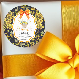 Sie fand ihr Honey-Brautparty Runder Aufkleber