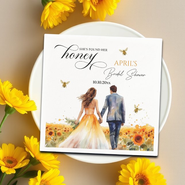 Sie fand ihr Honey-Brautparty Serviette (Von Creator hochgeladen)