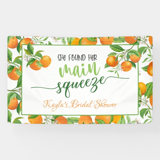 Sie fand ihr Orangenhaut-Brautparty Banner (Horizontal)