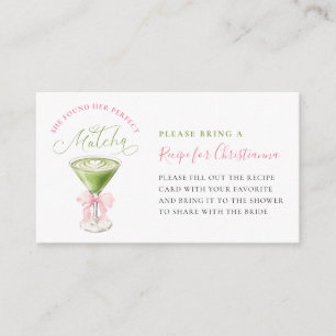 Sie fand ihr perfektes Matcha-Brautabschieds-Rezep Begleitkarte