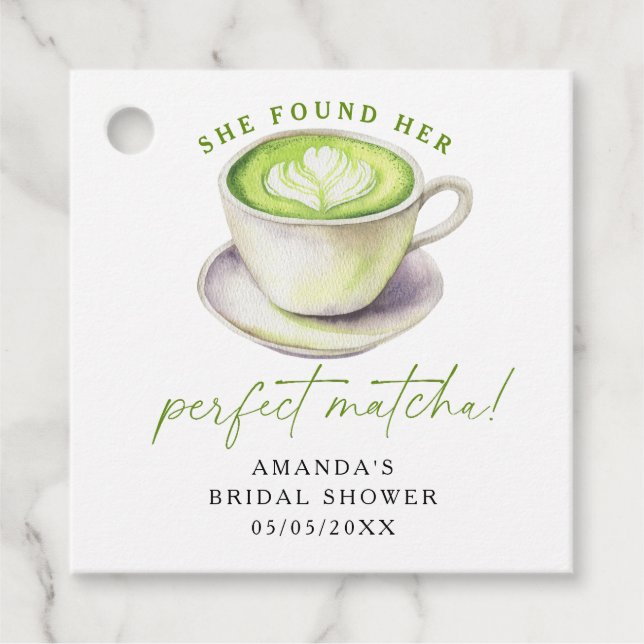 Sie fand ihr perfektes Matcha-Brautparty Geschenkanhänger (Vorderseite)
