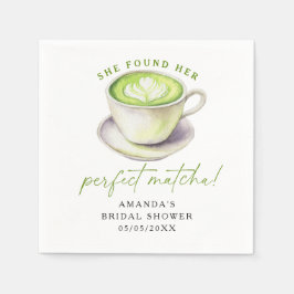Sie fand ihr perfektes Matcha-Brautparty Serviette