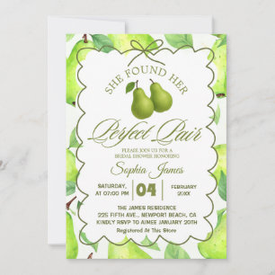 Sie fand ihr perfektes pear elegantes Brautparty Einladung