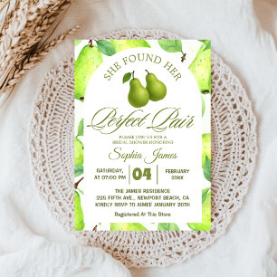 Sie fand ihr perfektes pear elegantes Brautparty Einladung