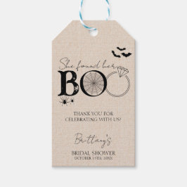 Sie fand ihr rustikales Halloween-Brautparty Geschenkanhänger