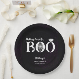 Sie fand ihr schwarzes Halloween-Brautparty Pappteller