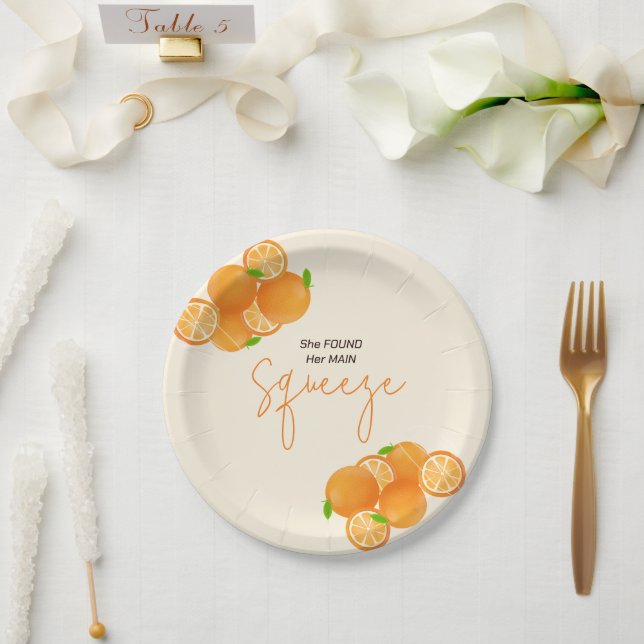 Sie fand ihr Squeeze-Brautparty Pappteller (Hochzeit)