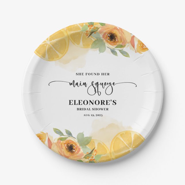 Sie fand ihr Squeeze-Brautparty Pappteller (Vorderseite)