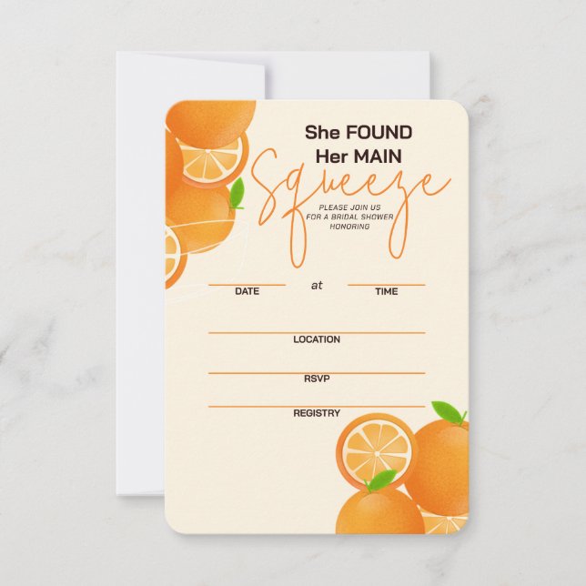 Sie fand ihr Squeeze-Brautparty RSVP Karte (Vorderseite)