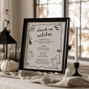 Sie fand ihre Boo Halloween Brautparty-Getränke Poster