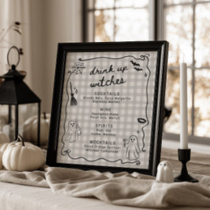 Sie fand ihre Boo Halloween Brautparty-Getränke Poster