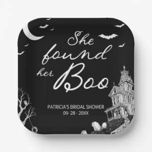 Sie fand ihre Boo Halloween Brautparty Pappteller