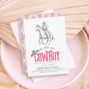 Sie fand ihre Cowboy-Rosa-Brautparty Einladung