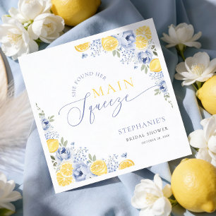 Sie fand ihre Hauptbraut Lemon Brautparty Serviette