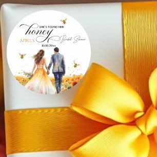 Sie fand ihre Honig-Junggesellinnenabschied   Runder Aufkleber