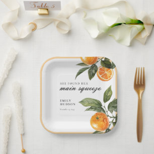 Sie fand ihre Main Squeeze Bridal Shower Pappteller