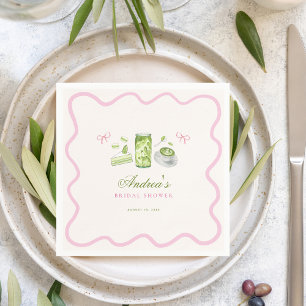 Sie fand ihre perfekte Matcha-Schale Brautparty Serviette