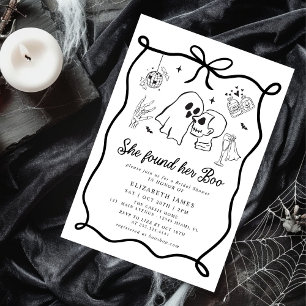 Sie fand ihren Boo Geist Blumen Hochzeitsdusche Einladung