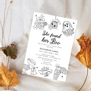 Sie fand ihren Boo-Geister-Blumen-Braut- Shower Einladung