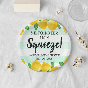 Sie fand ihren Hauptbräutigam Lemon Brautparty Pappteller