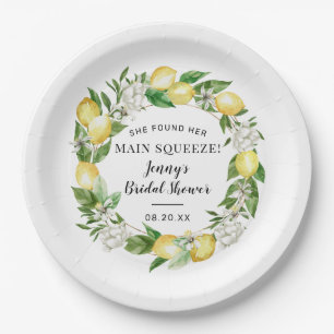 Sie fand ihren Hauptbräutigam Lemon Brautparty Pappteller