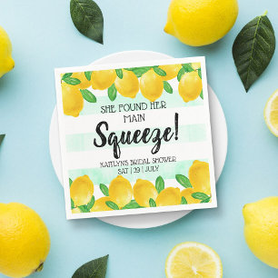 Sie fand ihren Hauptbräutigam-Limonaden-Brautjungf Serviette