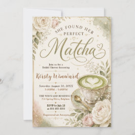 Sie fand ihren perfekten Matcha-Junggesellinnenabs Einladung