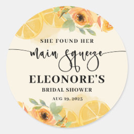 Sie fand ihren Squeeze-Brautparty-Umschlag Aufkleb Runder Aufkleber