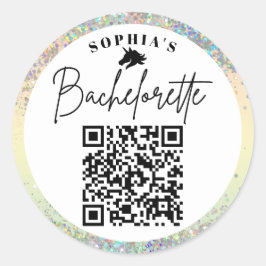 Sie fand ihren unvericorn Bachelorette QR Code Dri Runder Aufkleber