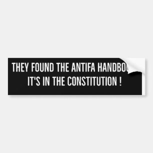 Sie fanden das Antifa-Handbuch  Es steht in der Ve Autoaufkleber