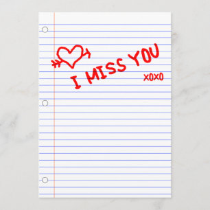 Sie fehlen: Notizbuch Einladung