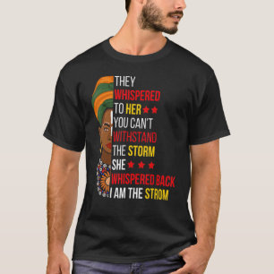 Sie flüsterte zurück, ich bin der Sturm BHM stolz  T-Shirt