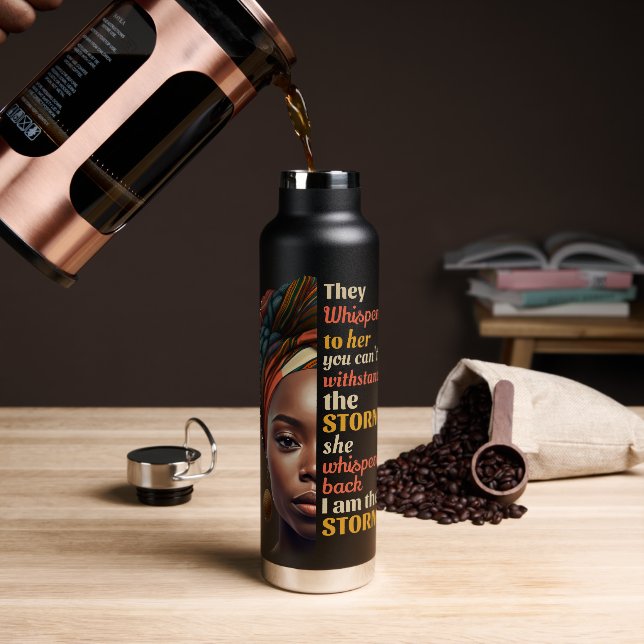 Sie flüsterte zurück, ich bin die starke Frau des  Trinkflasche (Kaffee)