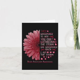 Sie flüsterten, ich bin der Sturm Brain Aneurysm A Karte
