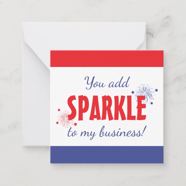 Sie fügen meinem Geschäft Sparkle hinzu Mitteilungskarte (Vorderseite)