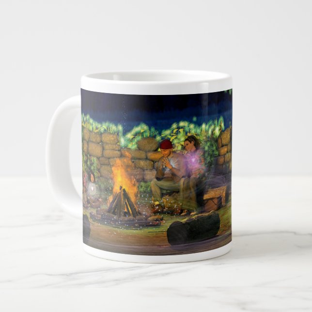 "Sie fühlte sich verbunden."Tasse Jumbo-Tasse (Vorderseite Links)