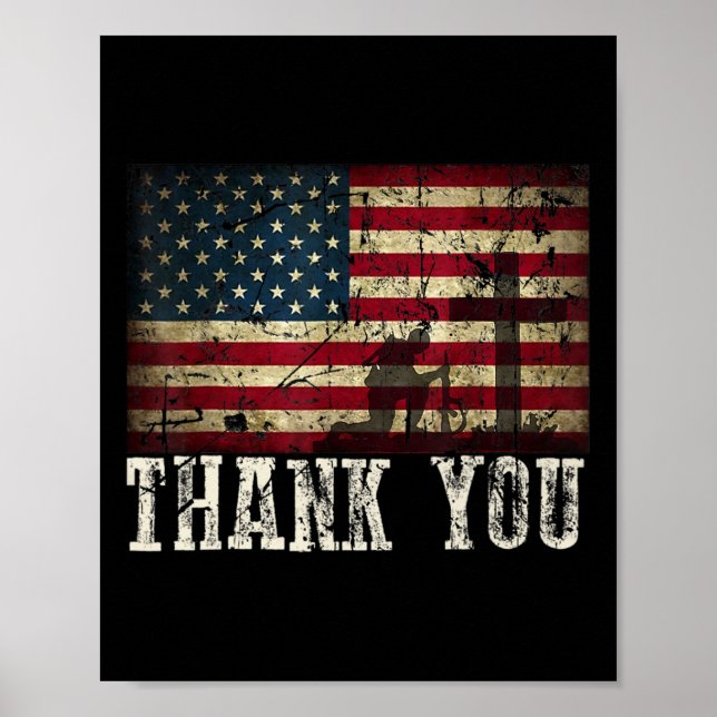 Sie für Ihre Dienste Patriotic - Veterans Day for Poster (Vorne)